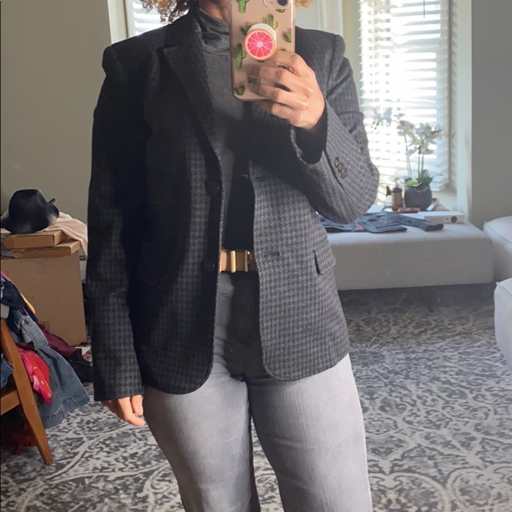 Theory pattern button down blazer - Picture 1 of 5
